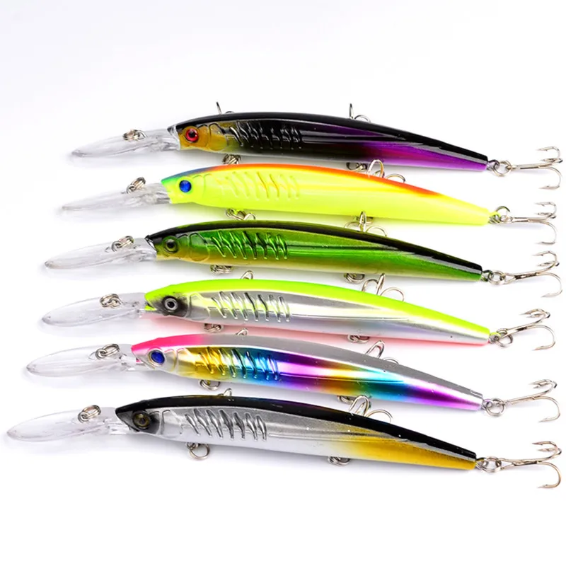 ABS Hard Minnow Lures Kit for Bass Trout Walleye Redfish Freshwater  Saltwater Fishing