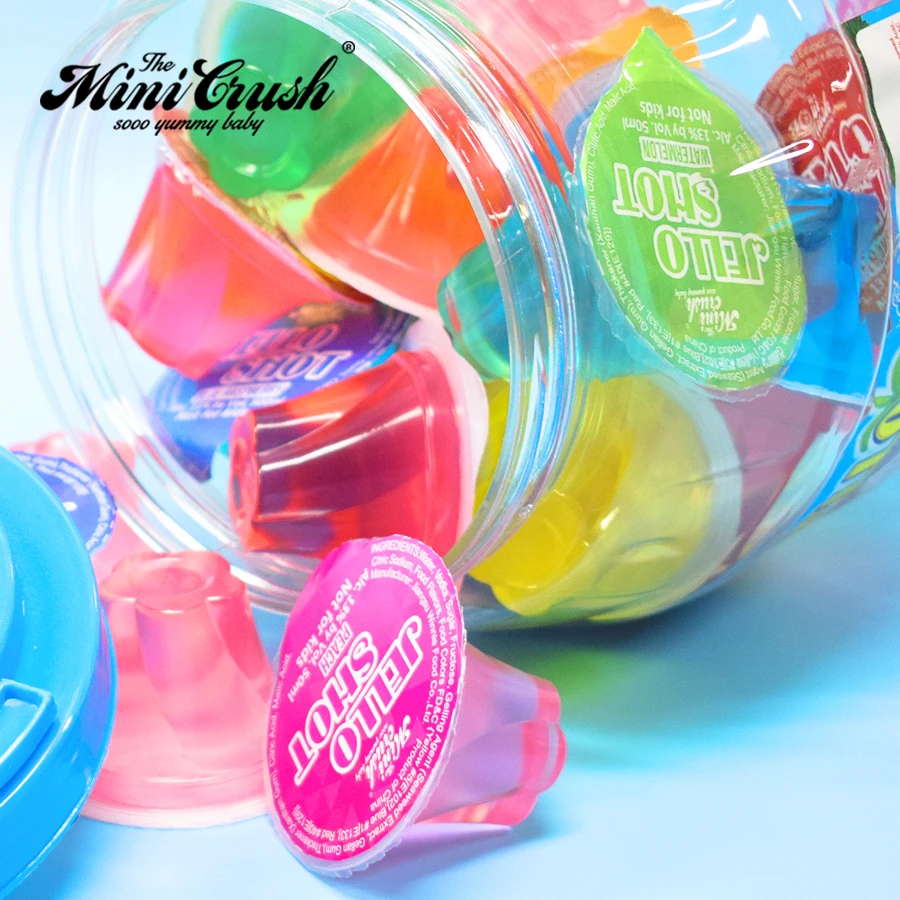 Tropical Fruit Cocktail in Cups, Vodka Jello Shot Syringe