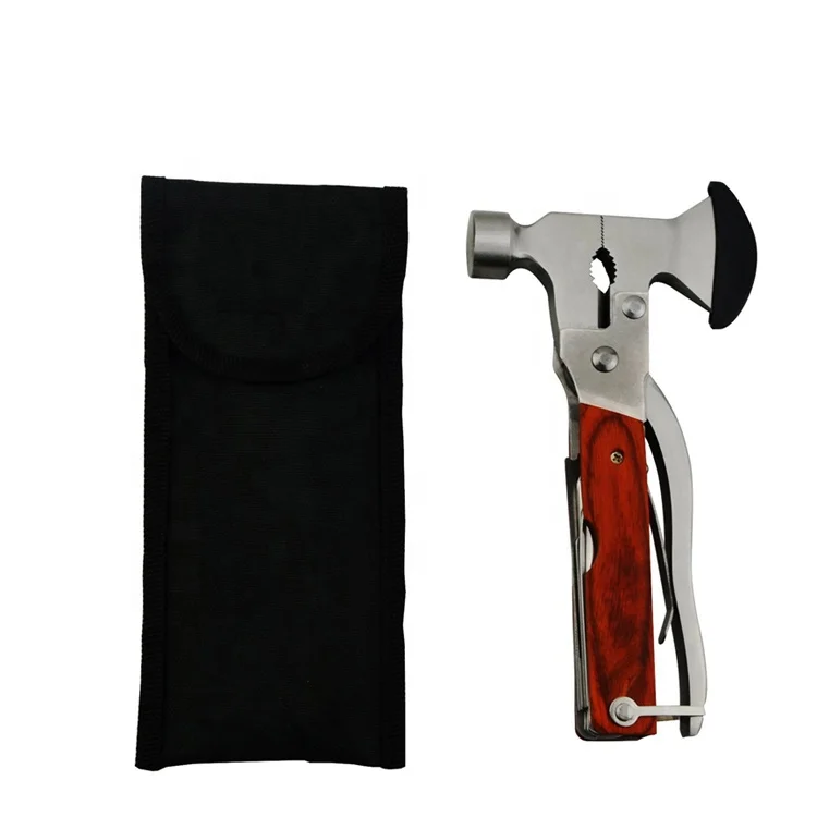Steel Claw Hammer with Wood Handle Multi-Tool for Outdoor Survival