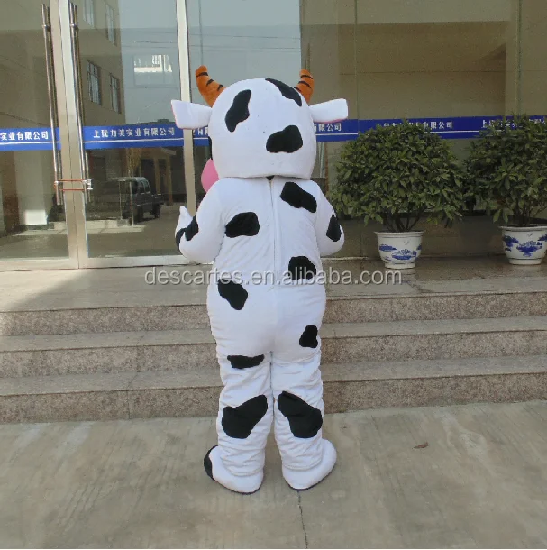 Free Shipping! Festival Fancy Dress Adult Cow Mascot Costume