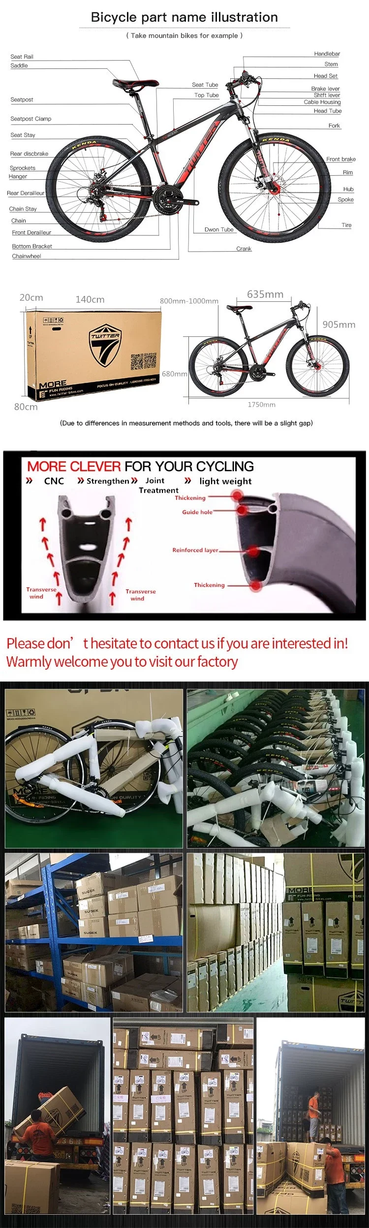 twitter road bike size chart