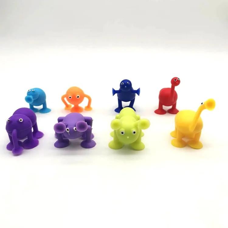 ZQX211 Silicon Sucker Other Toy Animal Promotional Small Toys for Kids Gift Set
