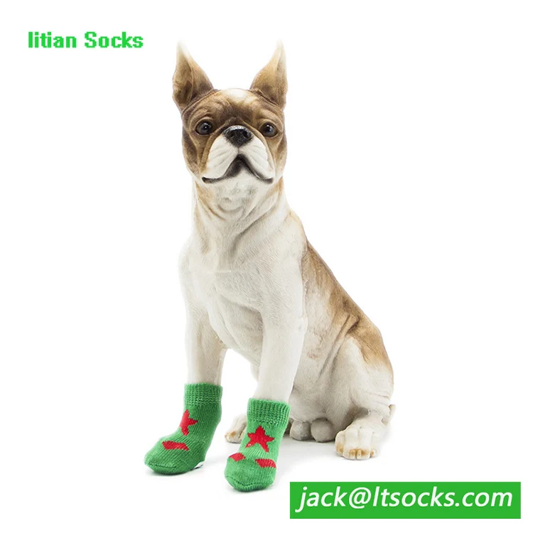 Новый стиль Пользовательские Хлопок Анти обувь для животных носки-Следы Носки для собак кошек