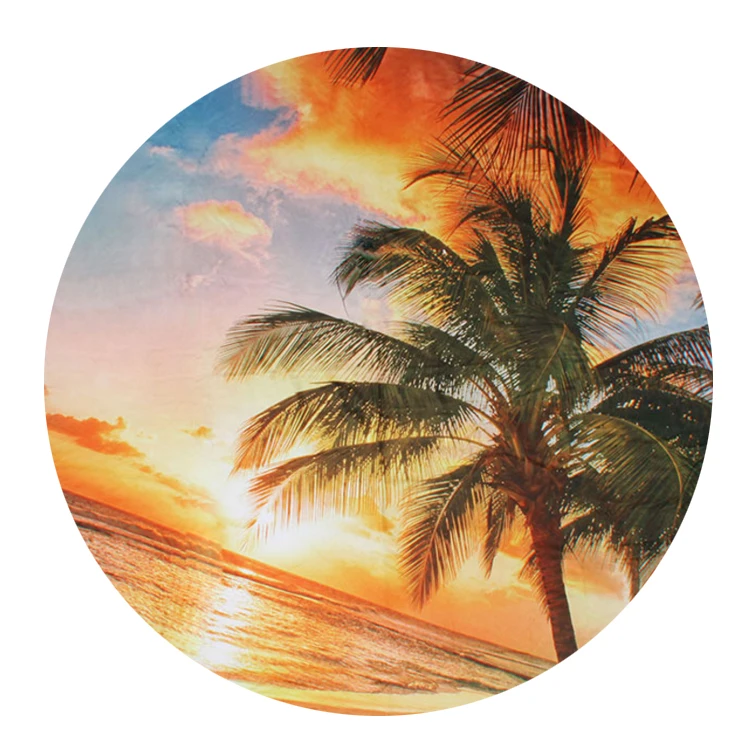 Популярная Спортивная Одежда большого размера из полиэстера, цветные круглые пляжные полотенца парео