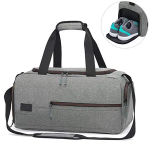 Water Resistant Travel Sports Duffel Gymbag With Shoe Compartment