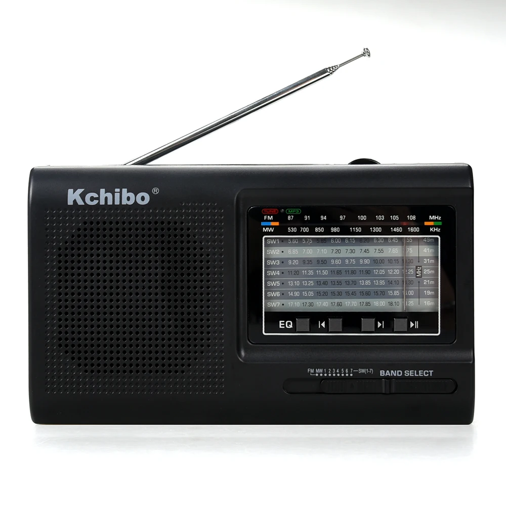 Stereo KchiboラジオFM/MW/SW1-8 10バンド世界レシーバとMP3