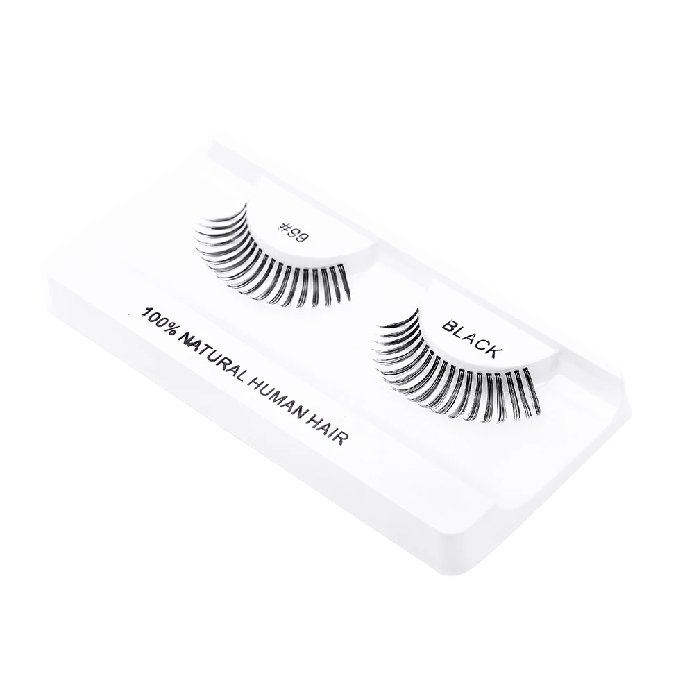 
 Бесплатные образцы, Лидер продаж, настоящие индивидуальные фирменные ленты из человеческих волос, накладные ресницы  