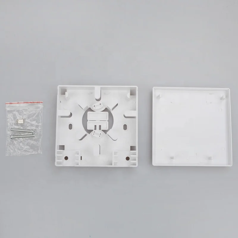 Fast Delivery 86 Type 2 Core Desktop Small Ftth roset , SC Fiber Optic Wall Terminal Box Fiber Optic Faceplate Face Plate