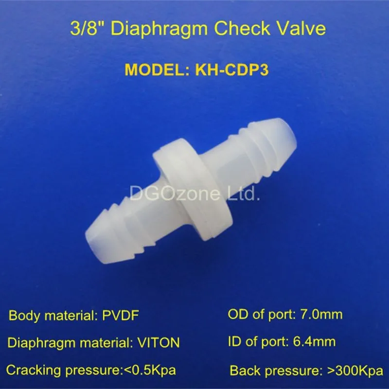 PVDF Small Plastic Check Valve Micro One Way Valve Anti-ozone Check Valves