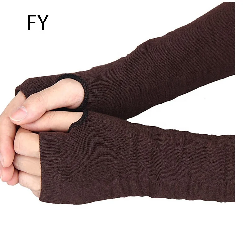 Женские зимние перчатки без пальцев рук теплые трикотажные длинные перчатки без пальцев Высокое качество перчатки