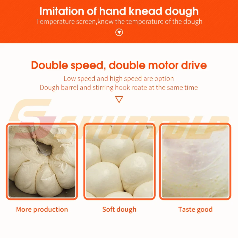 
Электрический спиральный миксер для теста, 12 кг, 30 л, Коммерческий Миксер для муки и теста для хлебобулочных изделий 