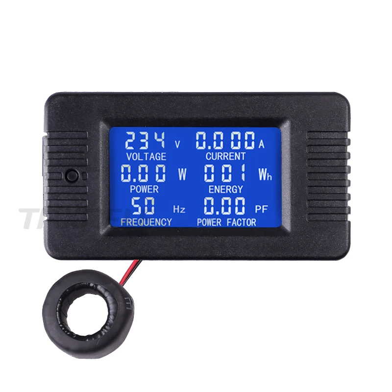 AC 260V 100A Digital LCD Panel Volt AMP Meter Power Energy Ammeter Voltmeter 
