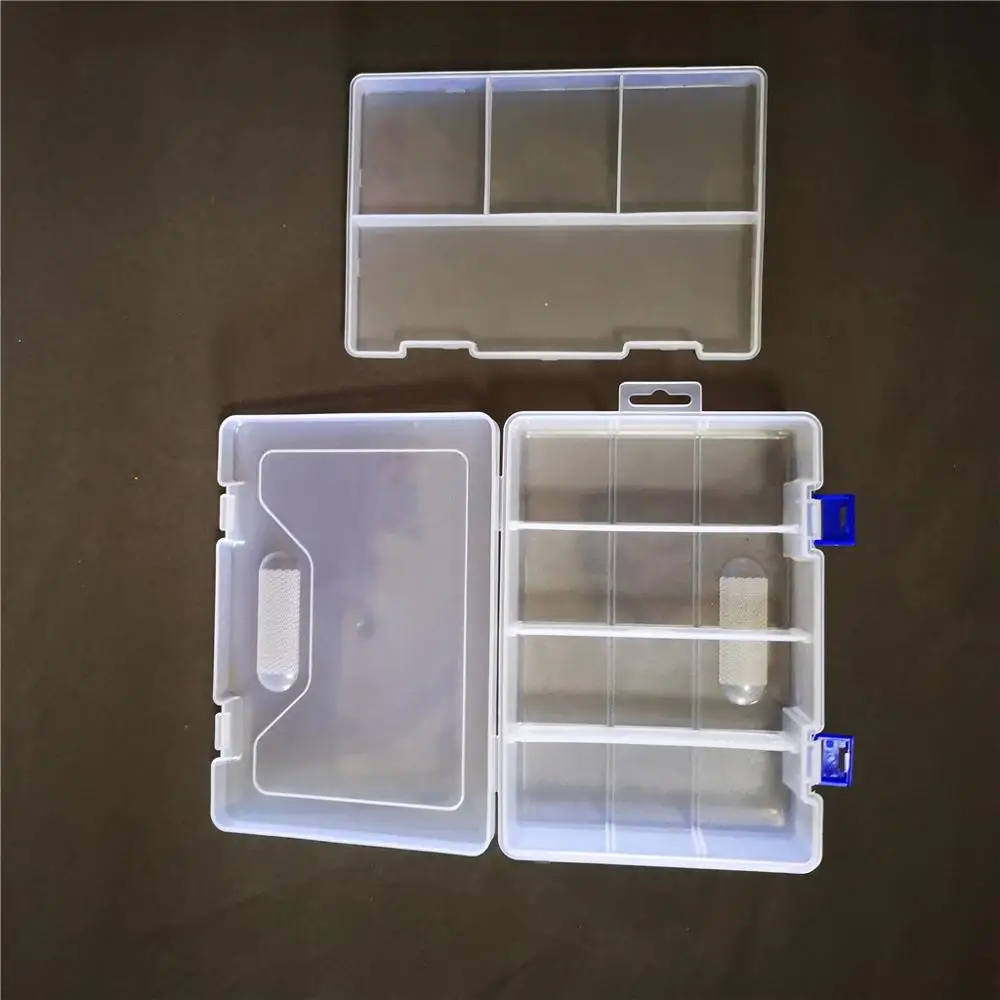 Double Layer 8 Detachable Compartments PP Plastic Storage Box Rectangle Shape