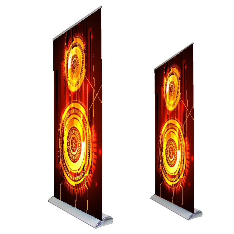 
High quality moving luxurious retractable double sided roll up pull up banner stand 
