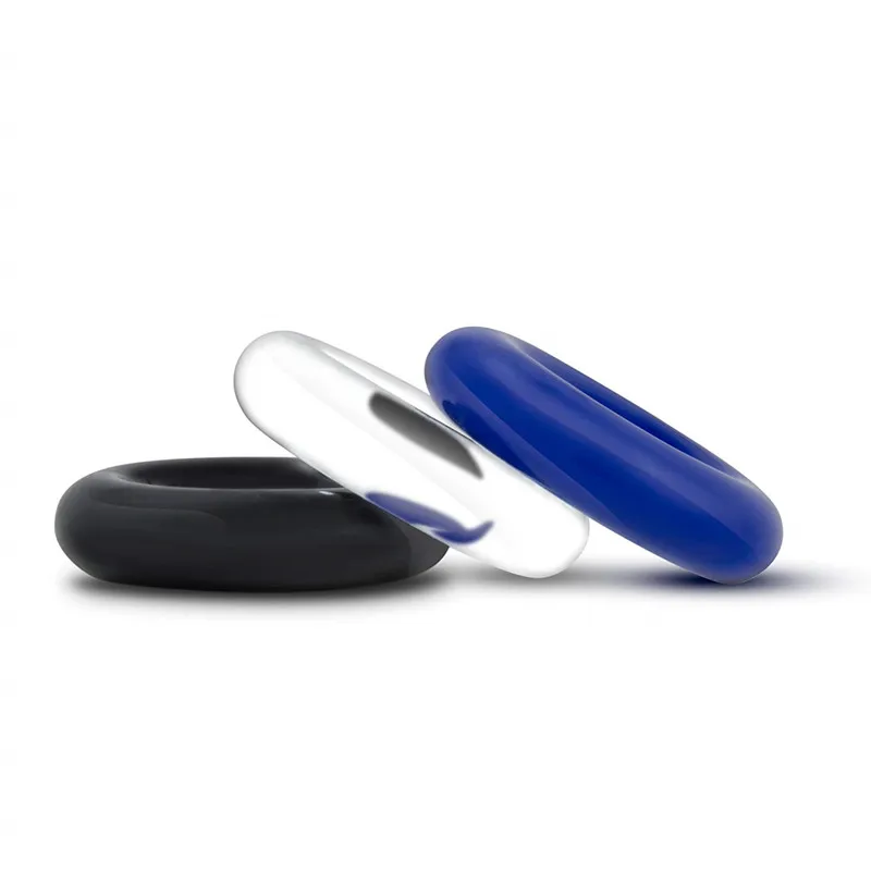Soft TPE Cock Ring Set for Man Delay Ejaculation Cock Ring Massage for Small Penis Dick Band Safe Sex Toys for Male Masturbation