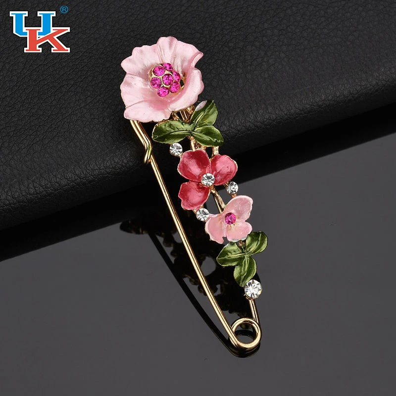 Scarf buckle pin large brooch collar needle coat cardigan with accessories brooch tulips
