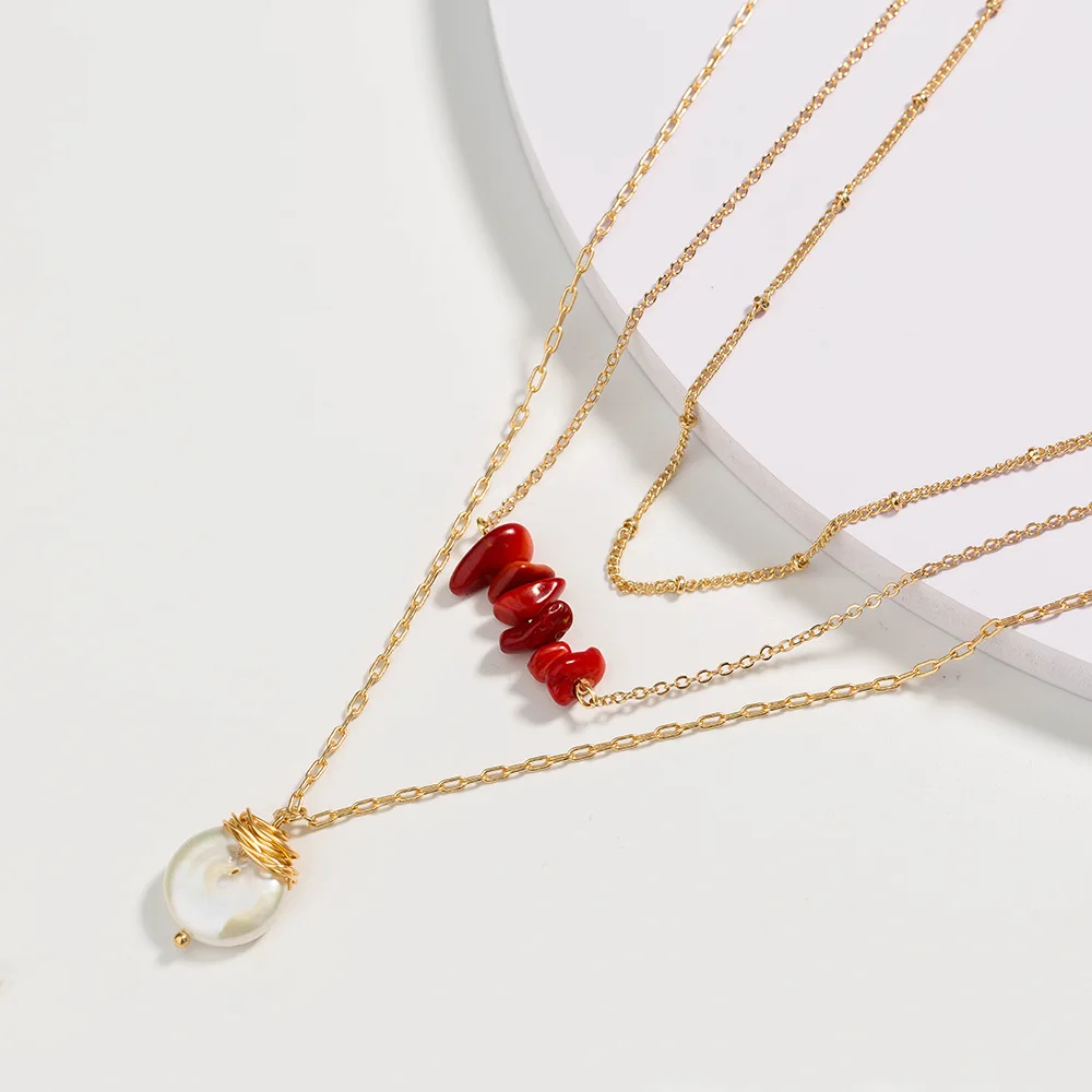 2021 Gold Plated Multi Layer Pearl 