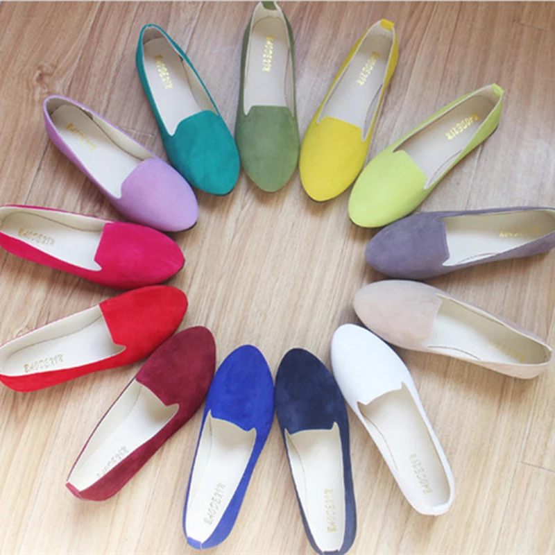 Fashion WOMENS CASUAL COMFORT SLIP ON BALLET FLAT SHOES 