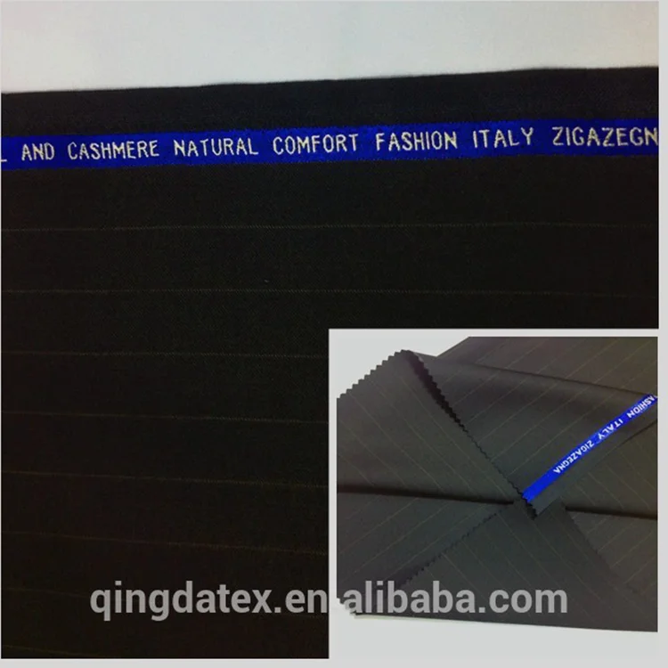 English Close Selvedge Italian Cashmere Wool Fabric Wholesale for Suit Garment