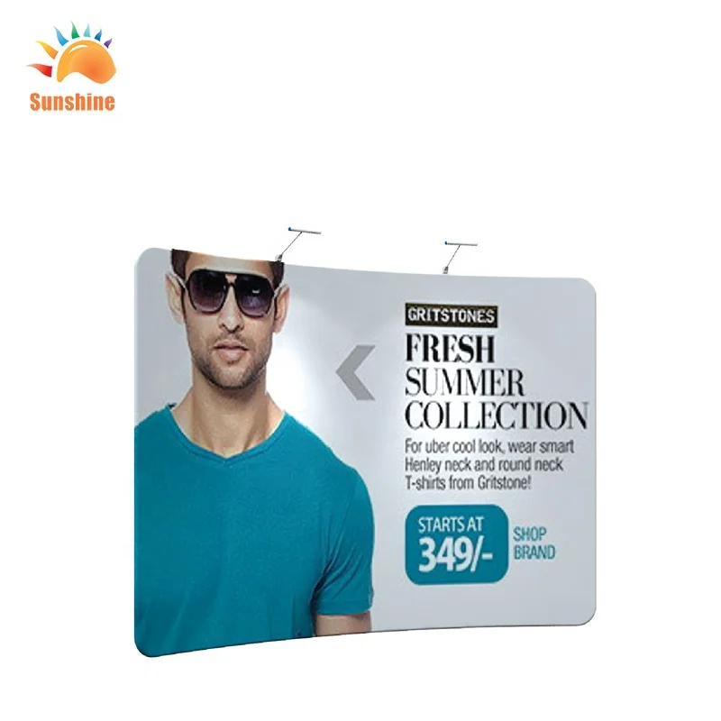 Пользовательский размер свободный постоянный натяжение фон выставочный стенд портативный дисплей стены