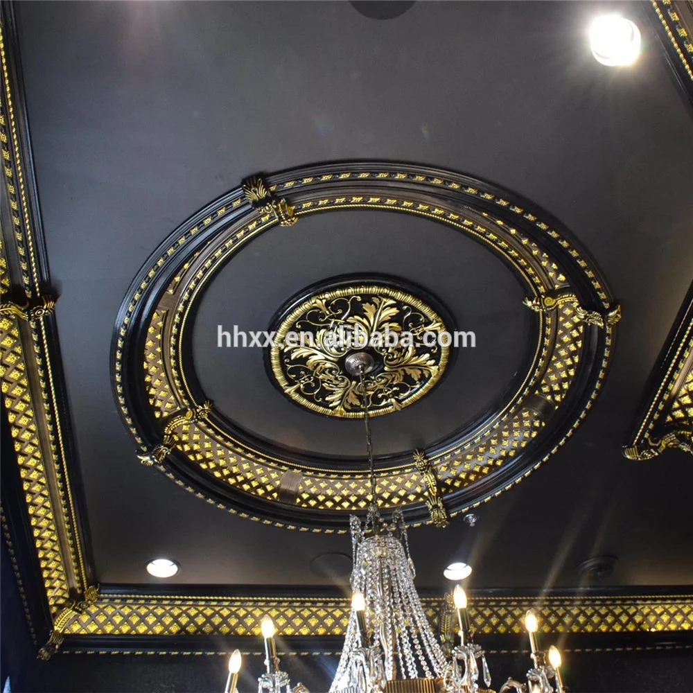 black and gold ceiling