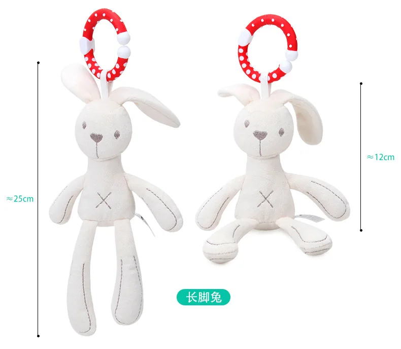 Симпатичная детская кроватка, детские игрушки, развивающая игрушка-кролик, мягкая плюшевая кукла для младенцев, мобильная детская кроватка, подвесное кольцо с животными, детские погремушки