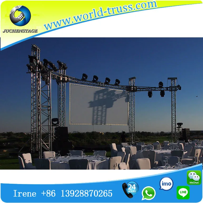 Подержанная алюминиевая ферма с базовой пластиной, подвижная головка, тотемная ферма