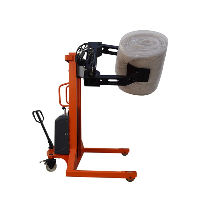 Semi Automatic Rotating Clamp Roller Paper Walking Stacker Suitable Clamping Transerse Roll Lifter and Rotator