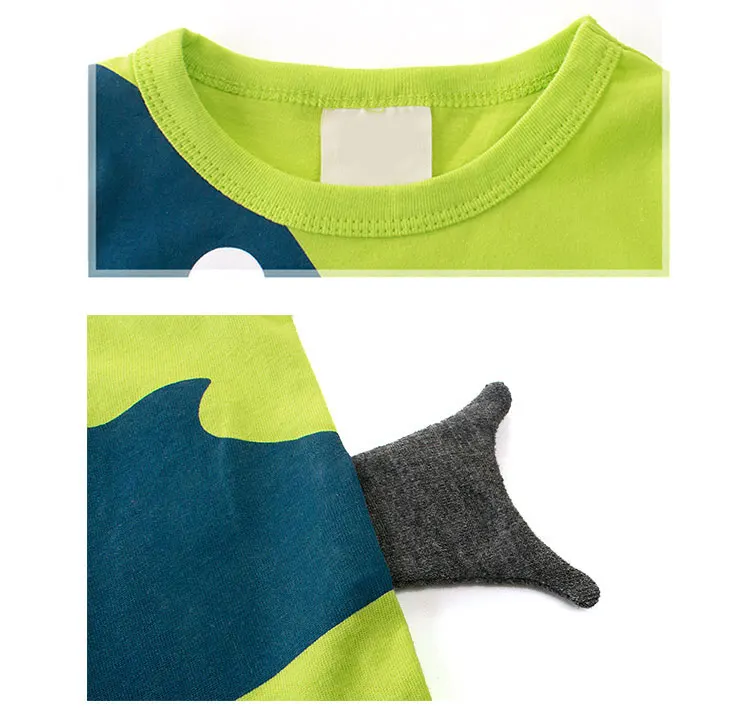 Маленький комплект летней одежды для мальчиков, оптовая продажа, Детская футболка