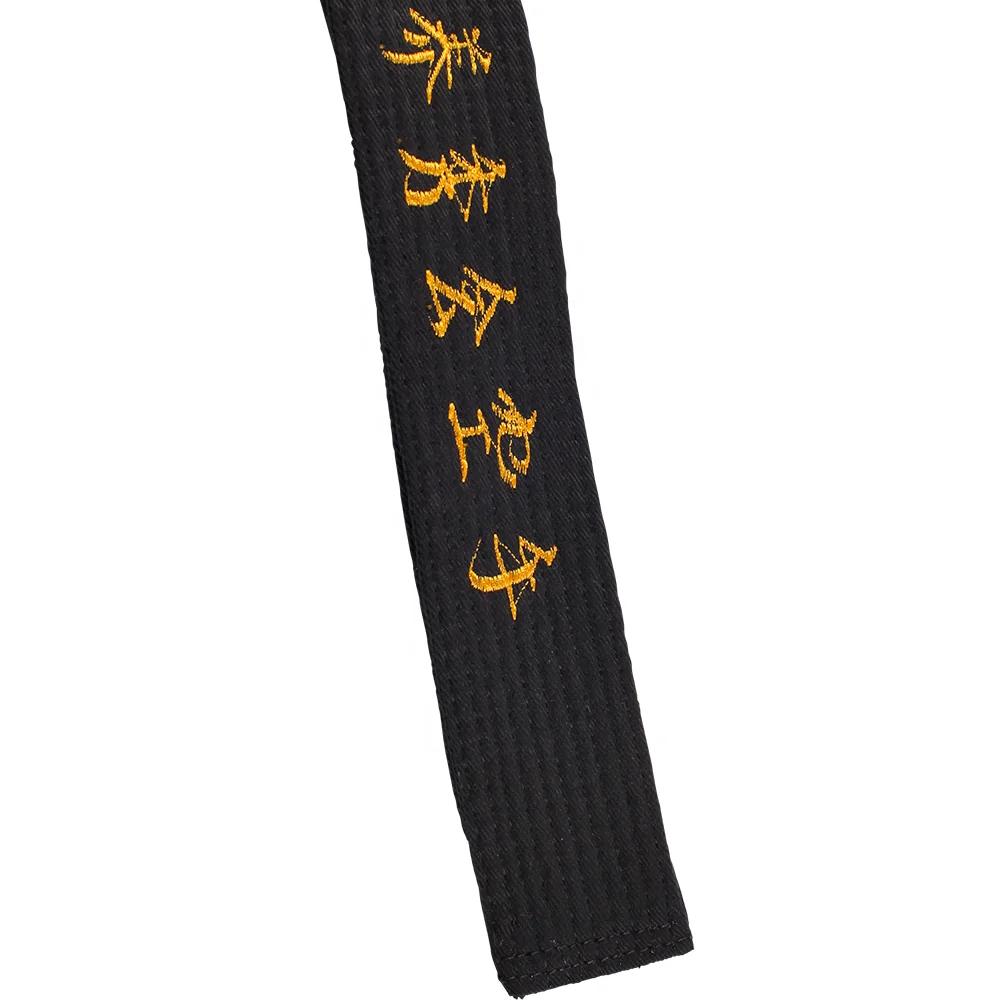 Cintura Nera Per Karate Kamikaze - 100% Cotone, Qualit&agrave; Superiore, Lunghezza 300 Cm, Larghezza 5.5 Cm