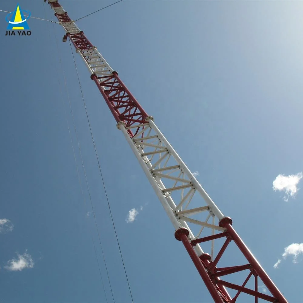 30m GSM Telecom Antenna Communication Telecommunication Lattice Triangle Triangular Guyed Mast Tower