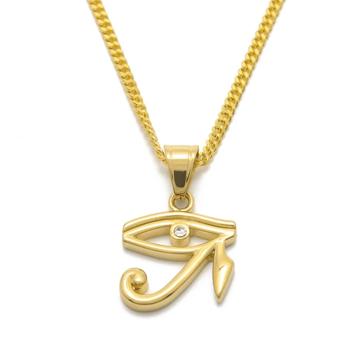 Hiphop Gold Plated Ancient Egyptian Eye 