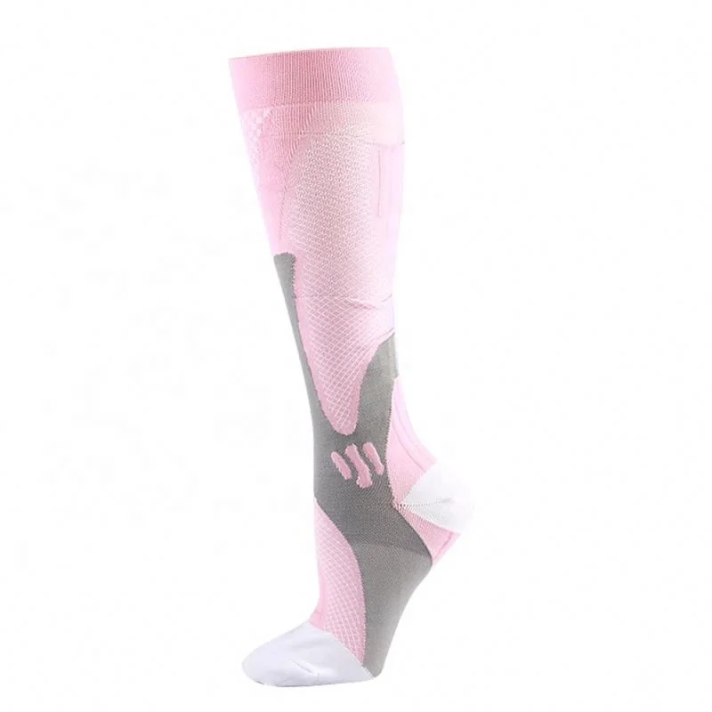 Компрессионные носки для мужчин и женщин лучший Градуированный спортивный костюм бега медсестер нашивки полета путешествий