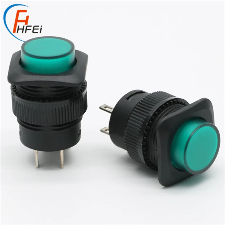 2 Pin 4 Pin 16mm Momentary Self-locking Plastic 2 Position Nova Kan-l6 Self-locking Push Button Switch
