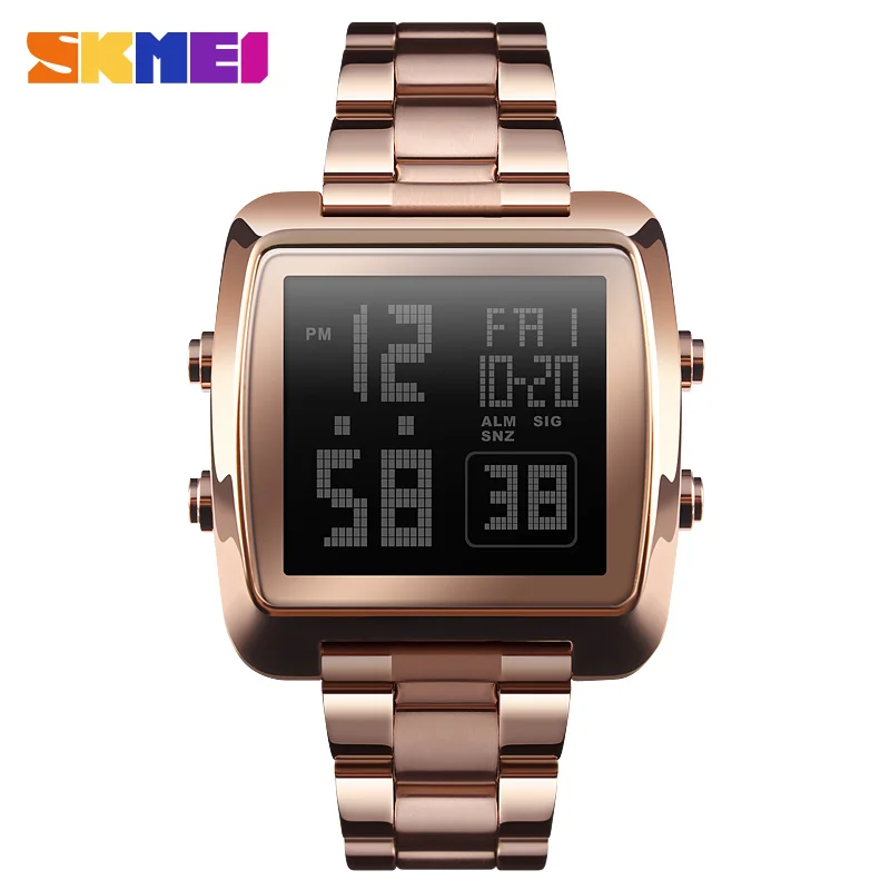 skmei rose gold watch