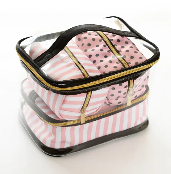 Plastic Zip Lock Cosmetic Bag Set For 