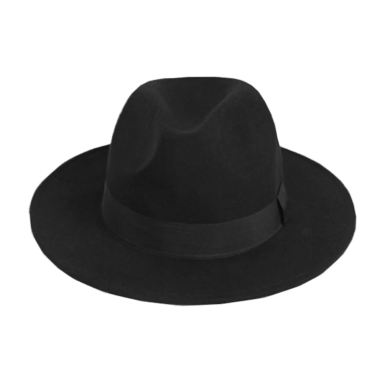 plain black fedora hat