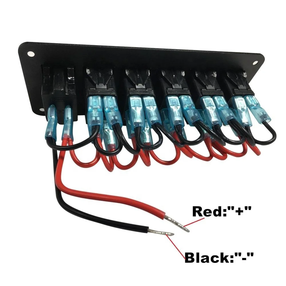 Двойная светодиодная водонепроницаемая панель переключателя, для морских автомобилей, лодок, яхт, 6 клавиш, 12 В, 24 В, с USB-портом 4,8 А и вольтметром