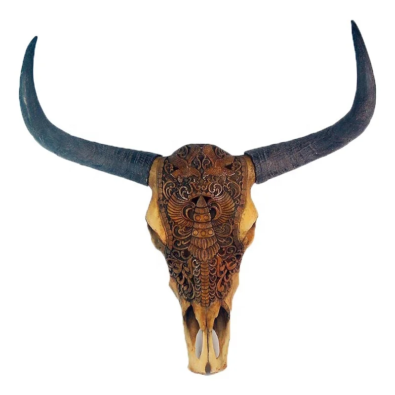 Animal Head Cow Skull Yak Hollow Skull Decoration Resin Wall Decor Skull