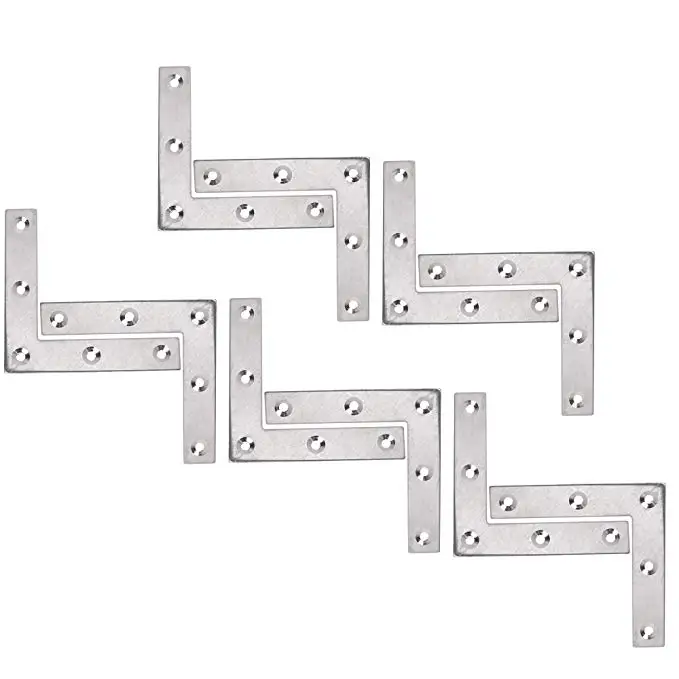 Металлические L-образные плоские скобы для ремонта ремонтных пластин 50 мм x 50 мм x 1 мм