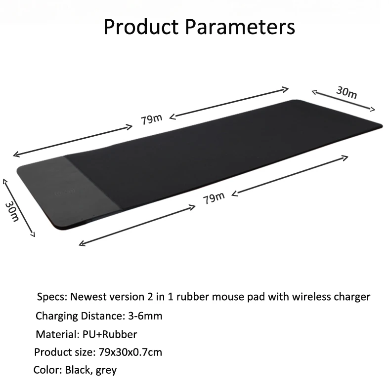 
Новое поступление 2019, Настольный коврик для мыши 3 в 1 с беспроводным зарядным устройством, телефонное зарядное устройство с сертификацией kc 