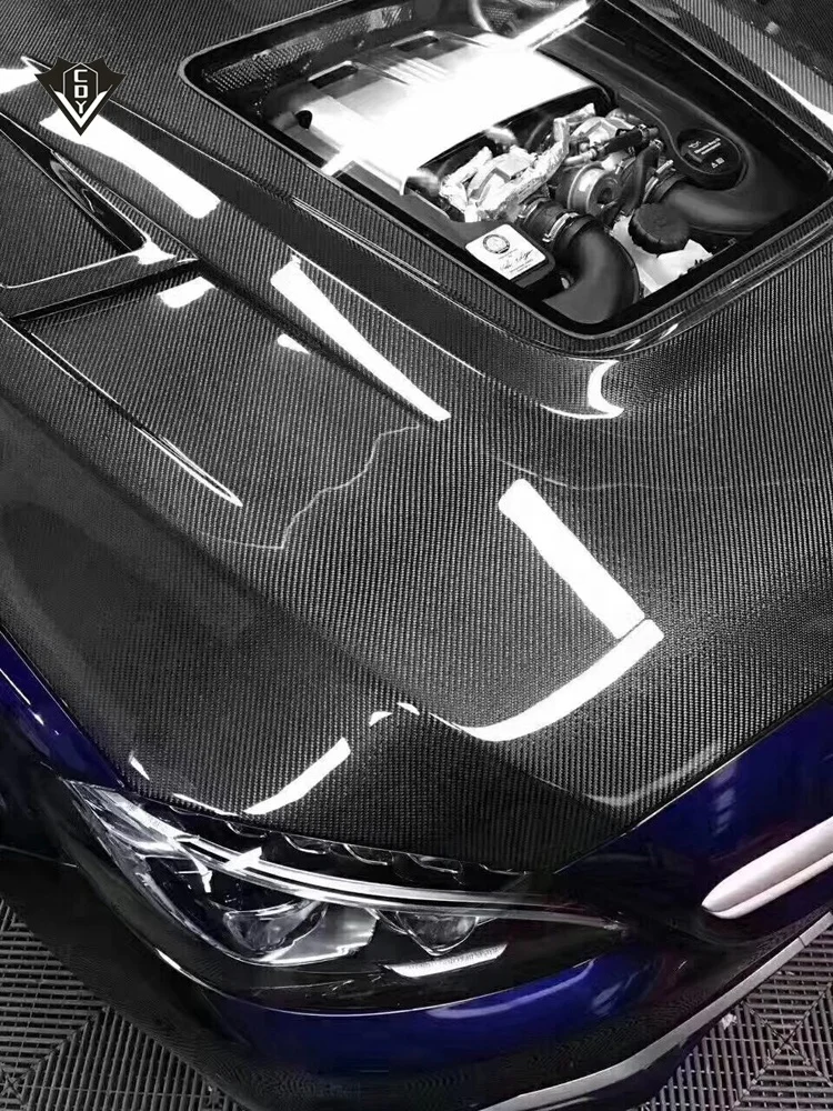 Лидер продаж капот из углеродного волокна c63 для