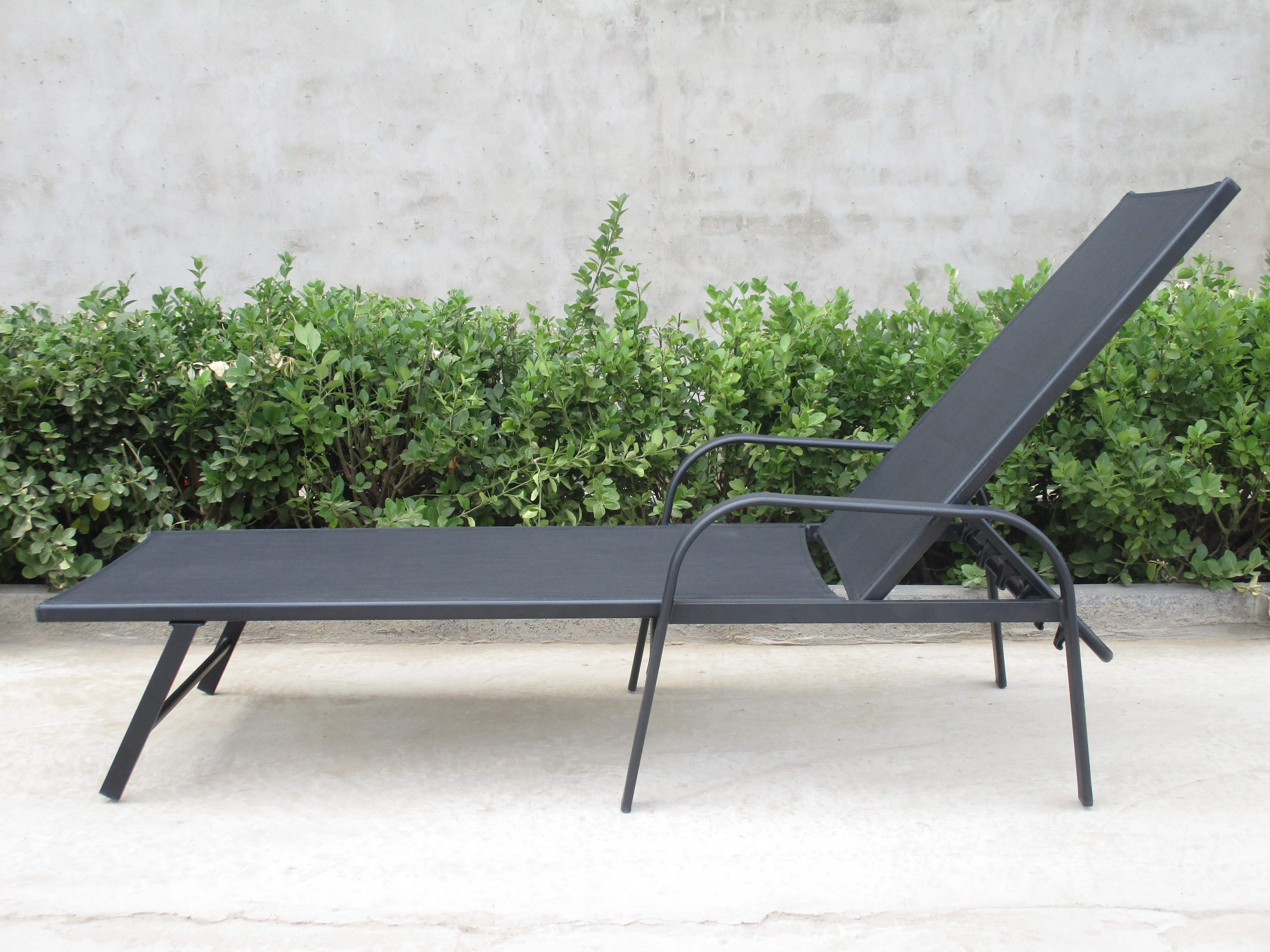 cheap hot sales adjustable  garden sun lounger outdoor furniture textoline beach sunbed chair
