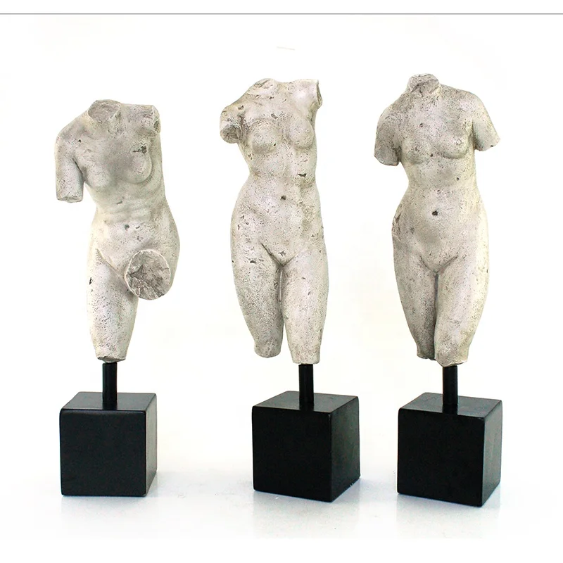 Polyresin artesanal mujer desnuda estatua resina figura base resina decoración del hogar