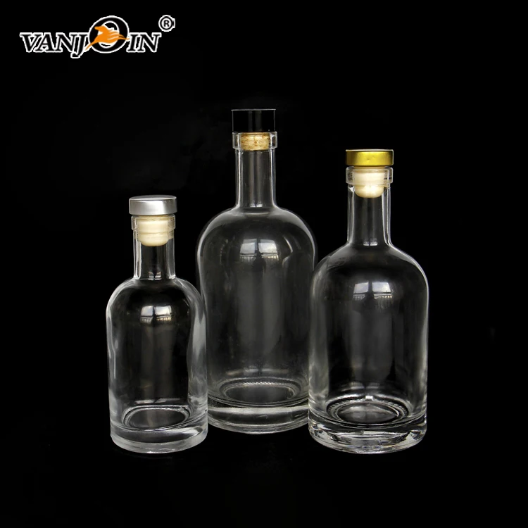 Nakpunar 12 pcs 10 oz Glass Milk Bottle with Gold Lid