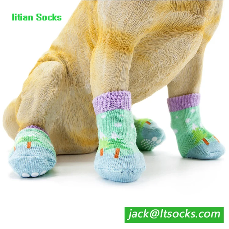 Новый дизайн прекрасный вязание собака носки, обувь для животных носки для собак кошек