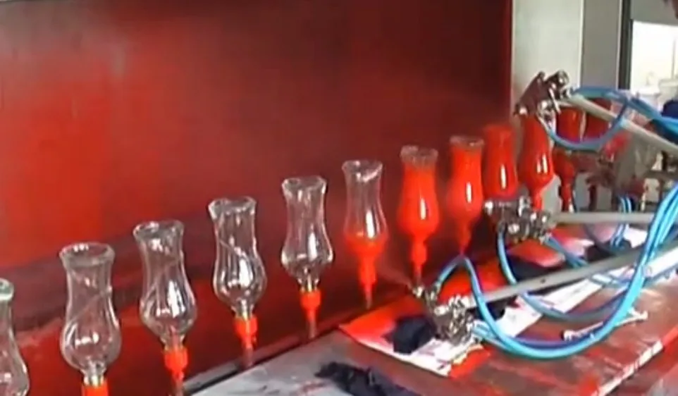 high temperature automatic glass bottle spray coating machine