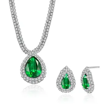 Beautiful Indian Cubic Zirconia Necklace Set Wholesale Indian Jewelry