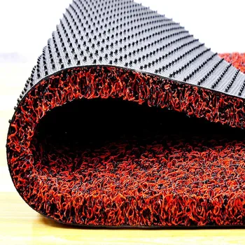 PVC roll mat with spike backing,Anti slip and double color PVC noodles mat