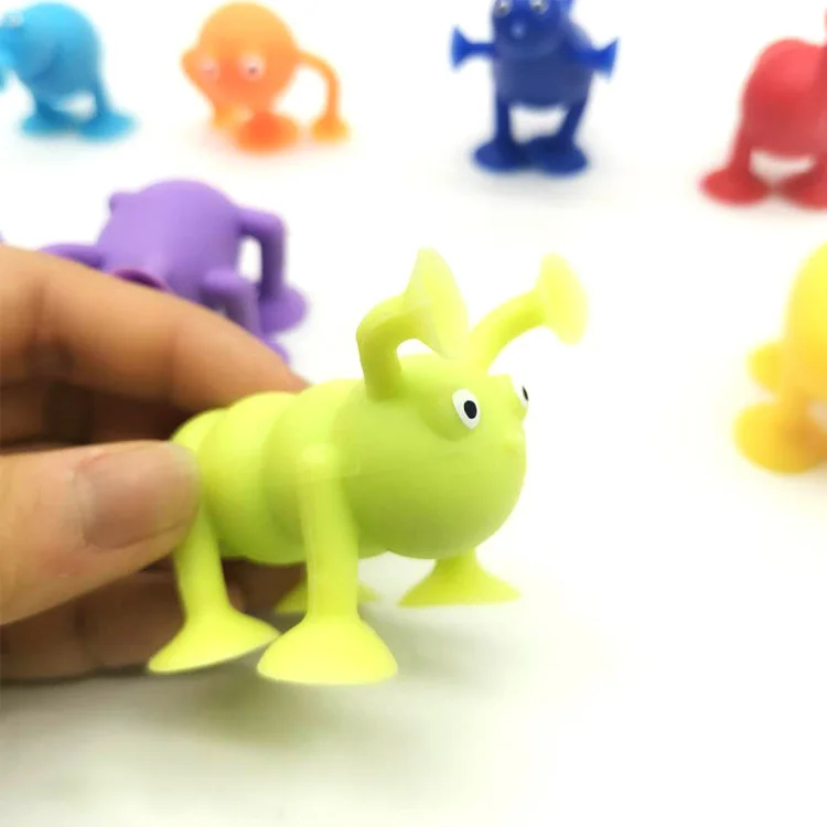 ZQX211 Silicon Sucker Other Toy Animal Promotional Small Toys for Kids Gift Set